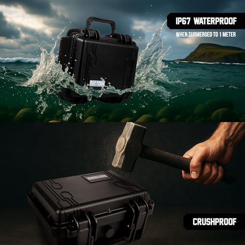 Durabox All Weather Hard Case 10 x 9 x 5” - TSA Approved Hard Shell Travel Case with Customizable Foam for Cameras, Lenses, Electronics and Other Gear - size: Small 10 x 9 x 5"