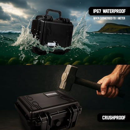 Durabox All Weather Hard Case 10 x 9 x 5” - TSA Approved Hard Shell Travel Case with Customizable Foam for Cameras, Lenses, Electronics and Other Gear - size: Small 10 x 9 x 5"