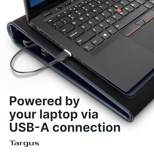 Targus Dual Cooling Fan Laptop Chill Mat, Best Notebook tray, adjustable Cooling Pad for 17-Inch Notebook, laptop stand for desk/bed/ lap with USB-A/ Mini USB cable to gadget, Black /Grey (AWE55GL) - style: Cooling Pad Black