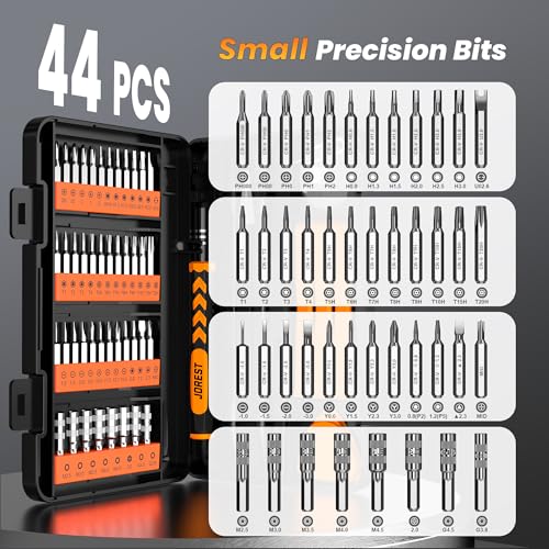 JOREST 59Pcs Small Precision Screwdriver Set with Torx T5, T6, T8, Mini Repair Tool Kit for Macbook, Computer, Laptop, iPhone, PS4 PS5, Xbox, Switch, Eyeglasses, Watch, PC, Ring Doorbell, Electronic | Magnetic Electronic Repair Tool Kit for Macbook, Compu