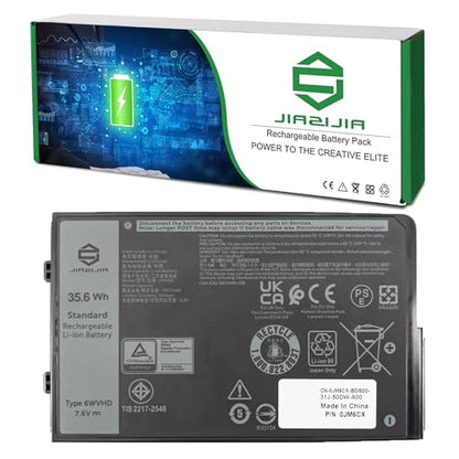 6WVHD 451-BDDY Laptop Battery Replacement for Dell Latitude 7230 Rugged Extreme Tablet T06H T06H001 Pro Rugged 12 Tablet RA02260 Series FNW8F 0VDDJY VDDJY 0JM6CX JM6CX 7.6V 35.6Wh 4457mAh - size: 11.2*4.3*1.0inch 6WVHD