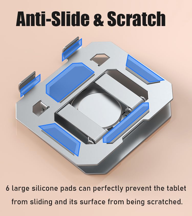 360° Rotating Tablet Desk Holder for All iPad/Tablets | For iPad, For Tablets, Universal Compatibility - color: Black