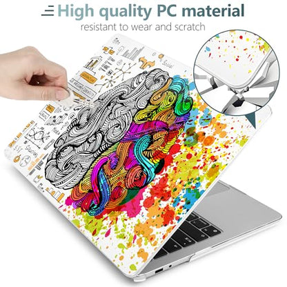 Batianda Case for Microsoft Surface Laptop 13 inch 2025 2026,Creative Brain | Fits Model 2095, Artistic Patterns Ultra-Slim Lightweight Scratch-Resistant Hard Shell with Professional Protection - color: Brain