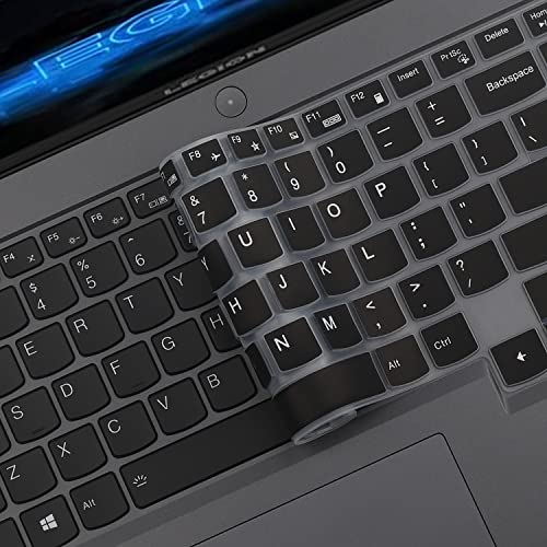Keyboard Cover Skin for Lenovo Legion 5 5i 5p 5pi 7 7iGen 9/8/7/6 15.6" 16" 17.3", Legion Pro 5/5i 7 7i 16" Gen 9/8/7/6, Legion Slim 5 5i 7 7i 15.6 16 Gen9/8, LQQ 15.6" 16" Gen 9/8, US Layout - color: Black