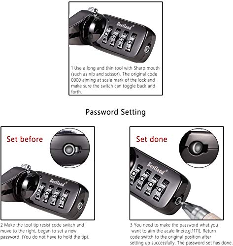 Security Cable Computer Laptop Notebook Locks for HP Laptops, Lenovo, Asus, Acer Laptops and Other Devices