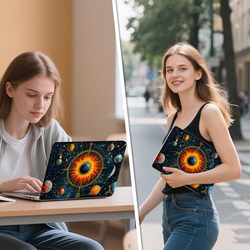 Universal Laptop Skin Sticker Decal, 12"-15.6" Aesthetic Vinyl Wrap, Cosmic Astrology Planets Waterproof Notebook Cover Art Protector for MacBook HP Dell Lenovo, Fits 13" 14" 15" 15.6" - color: Cosmic Astrology Planets