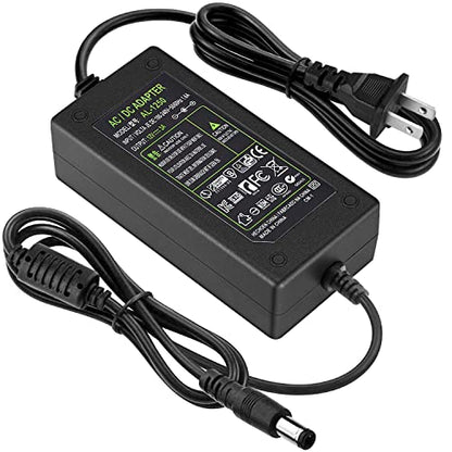 TOBWOLF DC 12V 3A Power Adapter, 36W AC 100-240V US Plug with 4.6FT Cord | 5.5mm × 2.1mm DC Plug, AC to DC Transformers, Switching Power Supply for LED Strip Lights, CCTV Cameras & Wireless Routers - size: 12V 3A