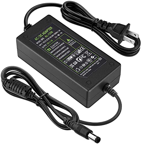 TOBWOLF DC 12V 3A Power Adapter, 36W AC 100-240V US Plug with 4.6FT Cord | 5.5mm × 2.1mm DC Plug, AC to DC Transformers, Switching Power Supply for LED Strip Lights, CCTV Cameras & Wireless Routers - size: 12V 3A
