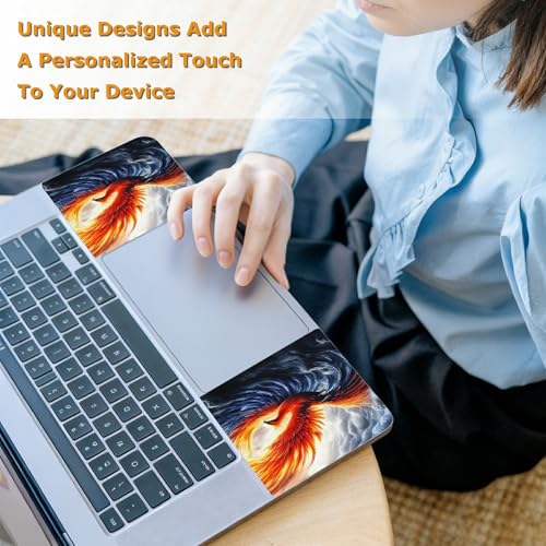 Universal Laptop Skin Sticker with 2 Wrist Pad Decals, 3-Piece Removable Vinyl Laptop Cover, Supernatural Bird Waterproof Anti-Scratch, Easy-Trim Fit for 13.3" 14" 15.6" Laptops - color: Supernatural Bird