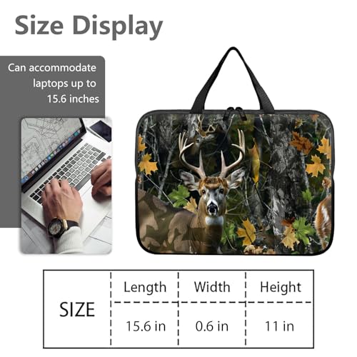 14" 15" Laptop Handle Bag Computer Bag,14.2" 15.4 inch Pouch Holder Notebook Sleeve Cover Compatible for Dell,Lenovo,Toshiba HP, Asus Notebook Messenger Briefcase-Maple Elk - color: Maple Elk