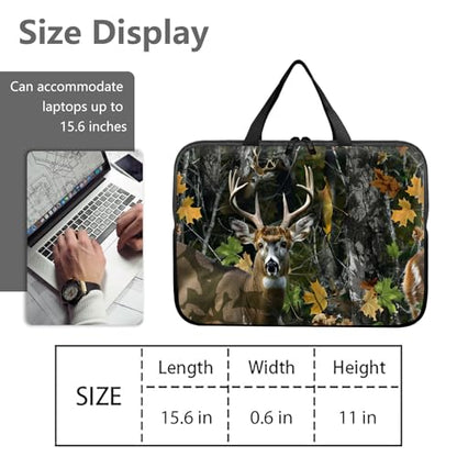 14" 15" Laptop Handle Bag Computer Bag,14.2" 15.4 inch Pouch Holder Notebook Sleeve Cover Compatible for Dell,Lenovo,Toshiba HP, Asus Notebook Messenger Briefcase-Maple Elk - color: Maple Elk