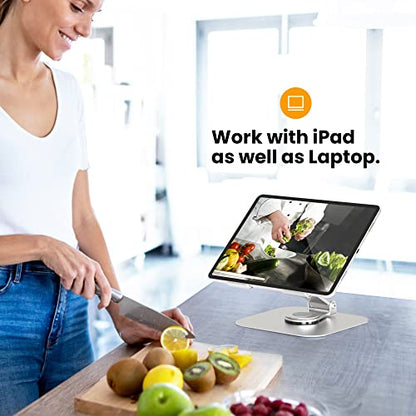 Laptop Stand Adjustable Height to 11.8 inch Rotate 360° Foldable Portable Multi-Angle iPad Stand BSL902S