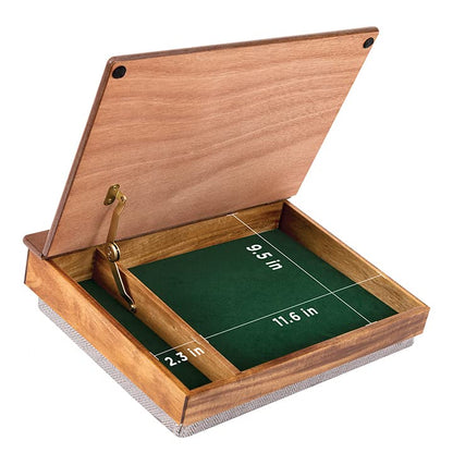 LAPGEAR Schoolhouse Lap Desk - Natural Acacia Wood, Built-in Storage - color: Natural