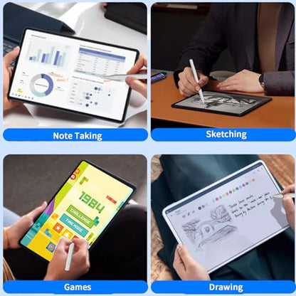 Stylus Pens for Touch Screens, Universal Fine Point iPad Pencil with Magnetic Adsorption Compatible with iPhone/iPad/Samsung/Android/Tablet & Other Touch Screens (White) - color: white
