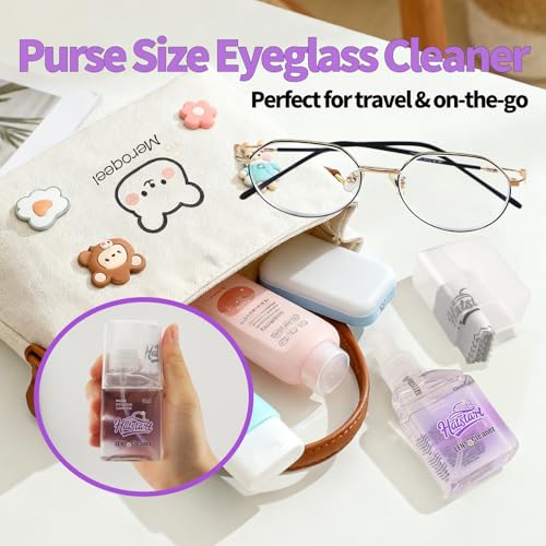 Phone Touch Screen Cleaner Mist Spray and Wipe, Hatstart Pristine Eyeglass Cleaning Kit for TV Laptop Computer Tablet PC LCD Flat Screens Car Display, Compatible with iPhone iPad MacBook Pro, Purple - color: Purple