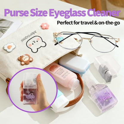 Phone Touch Screen Cleaner Mist Spray and Wipe, Hatstart Pristine Eyeglass Cleaning Kit for TV Laptop Computer Tablet PC LCD Flat Screens Car Display, Compatible with iPhone iPad MacBook Pro, Purple - color: Purple