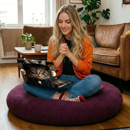 Fortune Teller Cat Universal Laptop Skin Sticker 3PCS, Protective Decal Trim-to-Fit 11.6" 13.3" 14" 15.6" Laptop Vinyl Cover, Removable Anti-Scratch Computer Decal Protector - color: Fortune Teller Cat