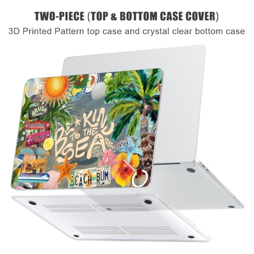 for MacBook Neo Case 13 inch 2026 A18 Pro (A3404), Anti-Scratch Protective Pattern Hard Shell Case, Trendy Laptop Cover with Keyboard Cover+Screen Film+Trackpad Film,Ocean Summer Vibes ﻿ - color: Ocean Summer Vibes