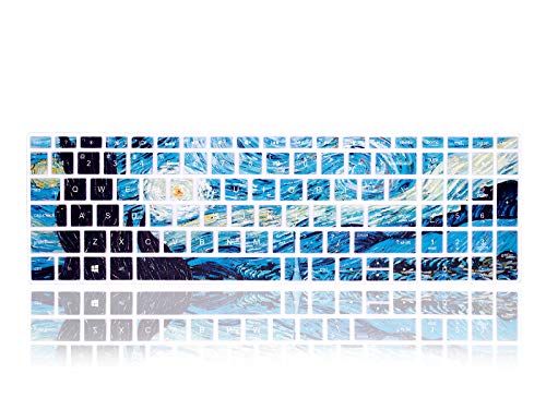 English Silicone Keyboard Cover for HP Envy x360 15.6''Series /2020 2019 Pavilion 15/Pavilion x360 15.6" Series/Envy 17 17.3" Series/Laptop 15t 17t 17-ca0011nr 17-by0040nr,Van Gogh Starry Sky - color: Z2-Van Gogh Starry Sky