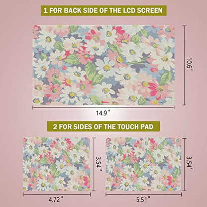 Laptop Notebook Skin Sticker Cover Decal Fits 12 13 13.3 14 15 15.4 15.6 inch Laptop Protector Notebook PC | Easy to Apply, Remove and Change Styles (Little Flowers) - color: Little Flowers