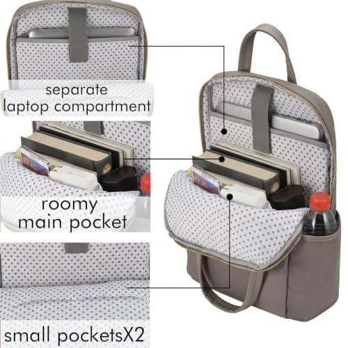 Kamlui Laptop Backpack for Women 15.6-inch Slim - Laptop Bag Computer Case Purse Travel Lightweight Medium Size Satchel Daypack 16-inch Water-resistant Business Comutter Fashion Stylish Nylon Khaki - color: Khaki239