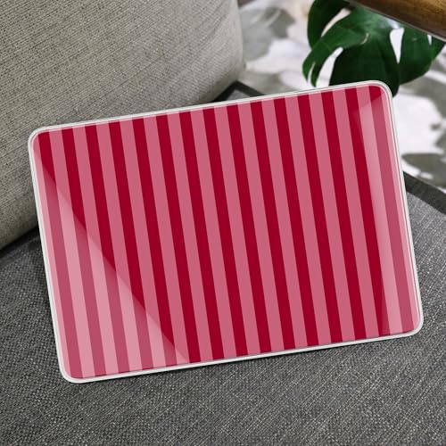 MEEgoodo Printed Case for New MacBook Neo 13 Case inch 2026 Release Model A3404, Laptop Hard Shell with Keyboard Cover & Screen Protector & USB-C Adapter, Red&Pink Stripe - color: Red&Pink Stripe
