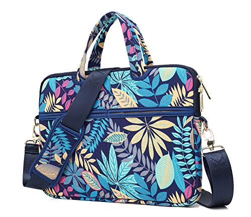 kayond Forest Series Bule Patten Waterproof Laptop Shoulder Messenger Bag Case Sleeve for 14 Inch 14.1 Inch Laptop - color: Forest Series Bule, size: 14-14.1 inch