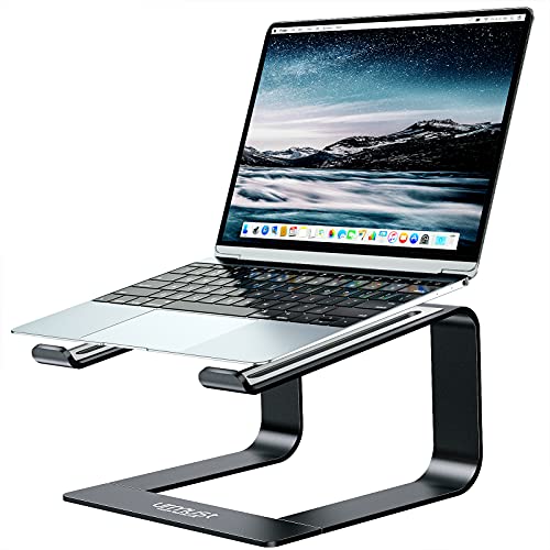 Urmust Laptop Stand for Desk - Ergonomic Computer Stand Riser Holder for MacBook Air Pro, Dell, HP, Lenovo, Samsung, Alienware Laptops 11-15.6" (Black, Up to 15.6" Laptop) - color: D-Black