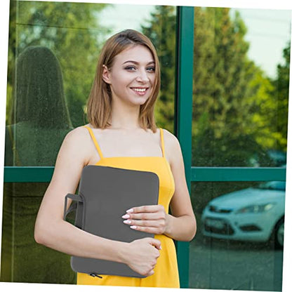 Operitacx Laptop Carrying Bag Portable Laptop Pouch Double Zippers Stylish Computer Handbag for Business Travel Scratch-resistant and Design
