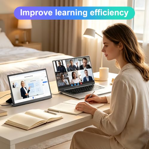 11.6 Inch Small Portable Monitor, HDMI Display Dual USB-C External Monitor for Laptop, Plug&Play Ultra Slim Travel Display PC Phone Xbox PS5 - size: 11.6inch