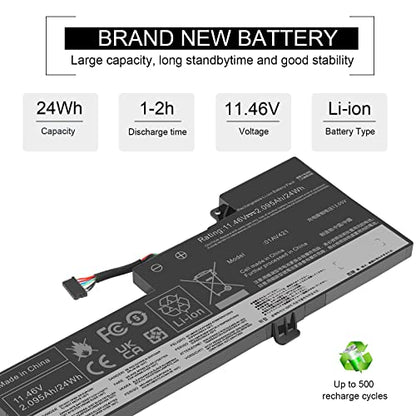 Fancy Buying 01AV421 01AV419 01AV420 01AV489 Laptop Battery Compatible with Lenovo ThinkPad T470 T480 T580 A475 A485 TP25 Series SB10K97577 SB10K97576 SB10K97578 - size: 7.05*2.72*0.24inch 01AV421