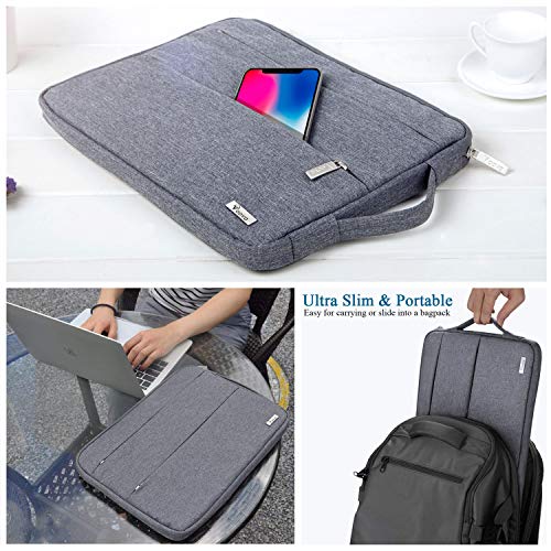Voova Laptop Sleeve Carrying Case 15.6 16 Inch,Slim Computer Cover Bag Compatible with MacBook Pro 15/16, Dell xps 15,15-16 Inch HP Dell Asus Acer Laptop, Grey - color: Grey, size: 15.6-16 Inch