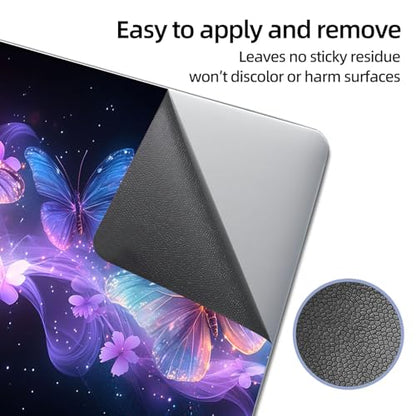 Universal Laptop Skin Sticker Decal, 12"-15.6" Aesthetic Vinyl Wrap, Neon Purple Butterflies Waterproof Notebook Cover Art Protector for MacBook HP Dell Lenovo, Fits 13" 14" 15" 15.6" - color: Neon Purple Butterflies