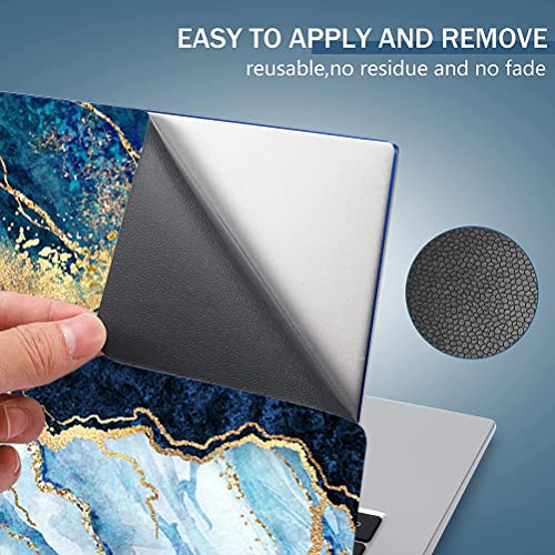 Laptop Skin Sticker Decal,13.3" 14" 15" 15.4" 15.6 inch Laptop Universal Vinyl Skin Sticker Cover,Dustproof Waterproof Reusable Art Decal Protector with Free 2 Wrist Pads (Marble 12) - color: Marble 12