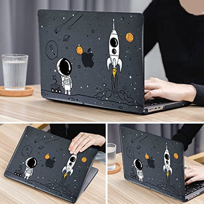 for 2026 MacBook Air 13 Inch Case M5 A3449 M4 A3240 M3 A3113 M2 A2681 2022 2023 2024 2025 Release, Printed Plastic Hard Shell Case Cover for Mac Air 13.6 M5 Touch ID, Astronauts & Spacecraft - color: Astronauts & Spacecraft
