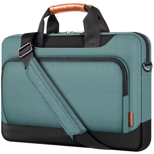 DOMISO 13.5-14 inch Laptop Bag Business Briefcase 14 inch Laptop Carrying Case Shoulderbag for MacBook Pro 14 Inch 2021 Model A2442 with M1 Pro/ M1 Max Chip & Touch ID,Green - color: Green, size: 13.5 - 14 Inch