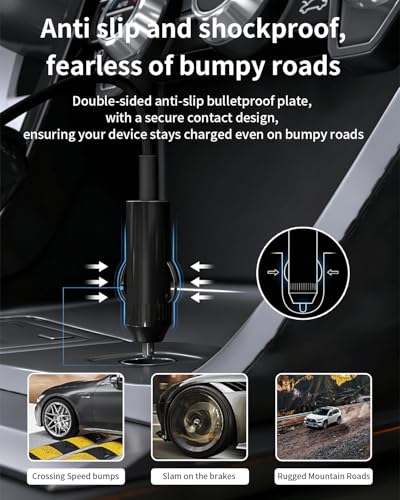 200W Car Charger 6-Port USB Car Charging Station - 12V 24V Cigarette Lighter Adapter Fast Charging Road Trip Automobile Charger for iPhone 17/16 Pro Max, MacBook Pro/Air, Laptop, iPad, Tablet
