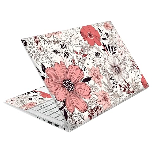 Laptop Skin Decal HP 14" - Botanical, Laptop Cover Sticker, No Cutting Required, No Bubble, Waterproof, Scratch Resistant - Including Wide Screen and Wrist Pad - size: 14 inch