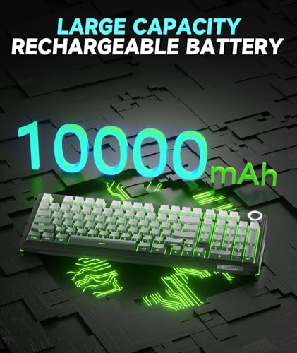 SOLAKAKA KI99 Pro 96% Wireless Mechanical Keyboard, RGB Gaming Keyboard, Hot-Swappable Pre-Lubed Switches, Gasket Structure Creamy Keyboards (Gradient-Black, Non-Silent Version) - color: Gradient-black, size: Non-Silent Version