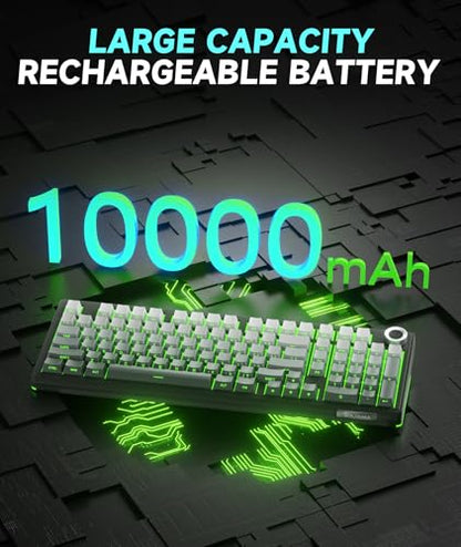 SOLAKAKA KI99 Pro 96% Wireless Mechanical Keyboard, RGB Gaming Keyboard, Hot-Swappable Pre-Lubed Switches, Gasket Structure Creamy Keyboards (Gradient-Black, Non-Silent Version) - color: Gradient-black, size: Non-Silent Version