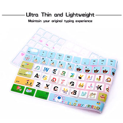 HRH for iMac G6 MB110LL/B and MB110LL/A A1243 Keyboard with Numeric Keypad NumberPad Print with: Cartoon Animal World Design Silicone Keyboard Skin Cover [US Layout] - color: Z1-Cartoonanimal world