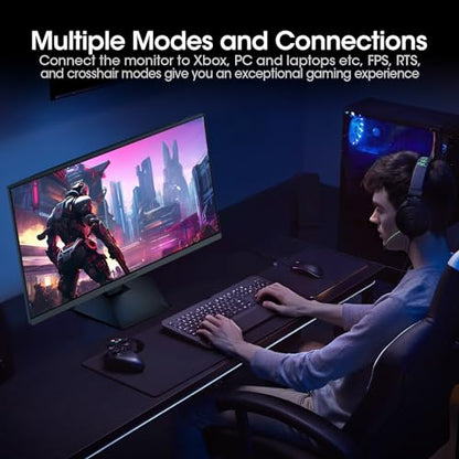 KOORUI Gaming Monitor, QHD 24" Nano IPS Display, 1440P 165Hz Computer Monitor, 1ms 2K PC Screen, 100% sRGB, Adaptive Sync, Height/Tilt/Pivot Adjustment, HDMI, DisplayPort, GP01 - size: 24"/QHD/165Hz