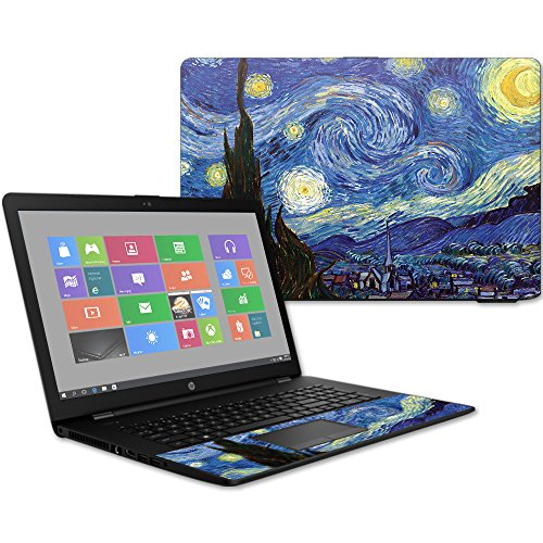 MightySkins Skin Compatible with HP 17t Laptop 17.3" (2017) - Starry Night | Protective, Durable, and Unique Vinyl Decal wrap Cover | Easy to Apply, Remove, and Change Styles | Made in The USA
