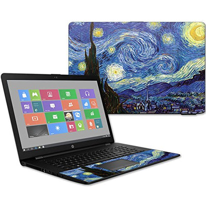MightySkins Skin Compatible with HP 17t Laptop 17.3" (2017) - Starry Night | Protective, Durable, and Unique Vinyl Decal wrap Cover | Easy to Apply, Remove, and Change Styles | Made in The USA