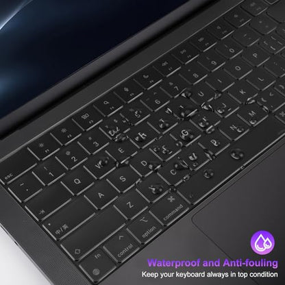 MOSISO 2 PCS Keyboard Cover, Keyboard Protector | Compatible with MacBook Neo 13 inch 2026 A18 Pro, MacBook Air 15/Air 13.6 M5 M4 M3 M2/ Pro 14/Pro 16 M5/M4/M3/M2/M1 - color: Translucent Tinted