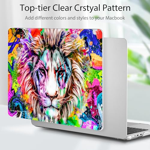 Tuiklol for MacBook Air 13 inch Case M5 2026 M4 2025 M3 2024 M2 2022 Release Model A3449 A3240 A3113 A2681,Plastic Hard Shell Cover for MacBook Air 13.6 with Touch ID, Lion - color: Lion