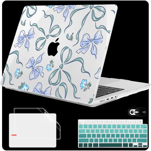 Mektron Case for M5 MacBook Pro 14 inch 2026 Model A3427 A3426 Fit 2025-2021 Model A3434 A3112 M4 A3112 A3401 A3185 M3 A2918 A2992 M2 A2779 M1 A2442 Pro/Max Cover for MacBook Pro 14",Bows C355 - color: Bows C355