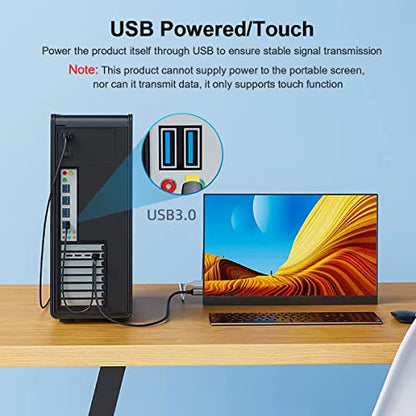 HDMI to USB C Adapter Cable 6.6ft 4K@60Hz with USB Power Adapter,HDMI Male to Type C Male Converter Support Touch for New MacBook Pro,Mac Air,Nreal Air VR - style: HDMI to UUSB C