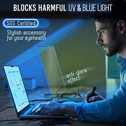 VINTEZ Magnetic Blue Light Screen Protector Compatible With MacBook Pro 14" 2021, 2022, 2023, 2024, 2025, M1, M2, M3, M4, M5 Anti Blue Light Blocking Filter for Laptop