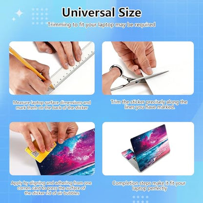 Universal Laptop Skin Sticker Decal for 11.6”12" 13" 13.3" 14" 15" 15.4" 15.6" Reusable Waterproof Scratch-Scratch Resistant Protective Vinyl Laptop Notebook Skin Stickers - Galaxy and Sea - color: Galaxy and Sea
